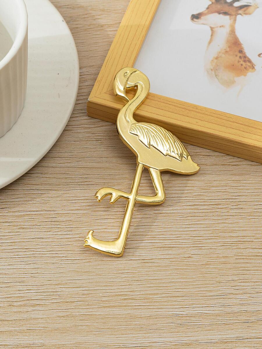 1入組創意火烈鳥形狀開瓶器,金屬質感高分精美禮品