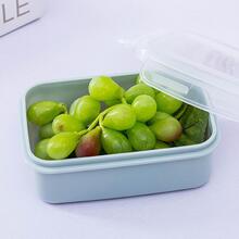 1pc PP Food Storage Box, Simple Solid Color Food Fresh Keeping Box For Kitchen - Blue - View 4