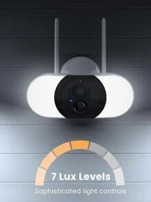 ieGeek Solar Camera Security Outdoor, Floodlight Camera Wireless 2K, Solar Outdoor Home Security Camera with 1200Lumens Flood Light, AI Detection, Color Night Vision, 2-Way Talk, Work with Alexa, IP66 - 白色 - 查看 7