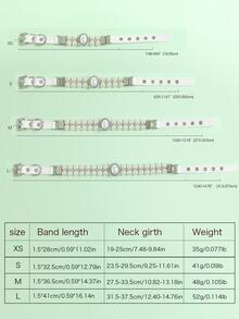 1 pieza Collar para mascota con perla artificial & con diseño de diamante de imitación - Blanco - Ver 9