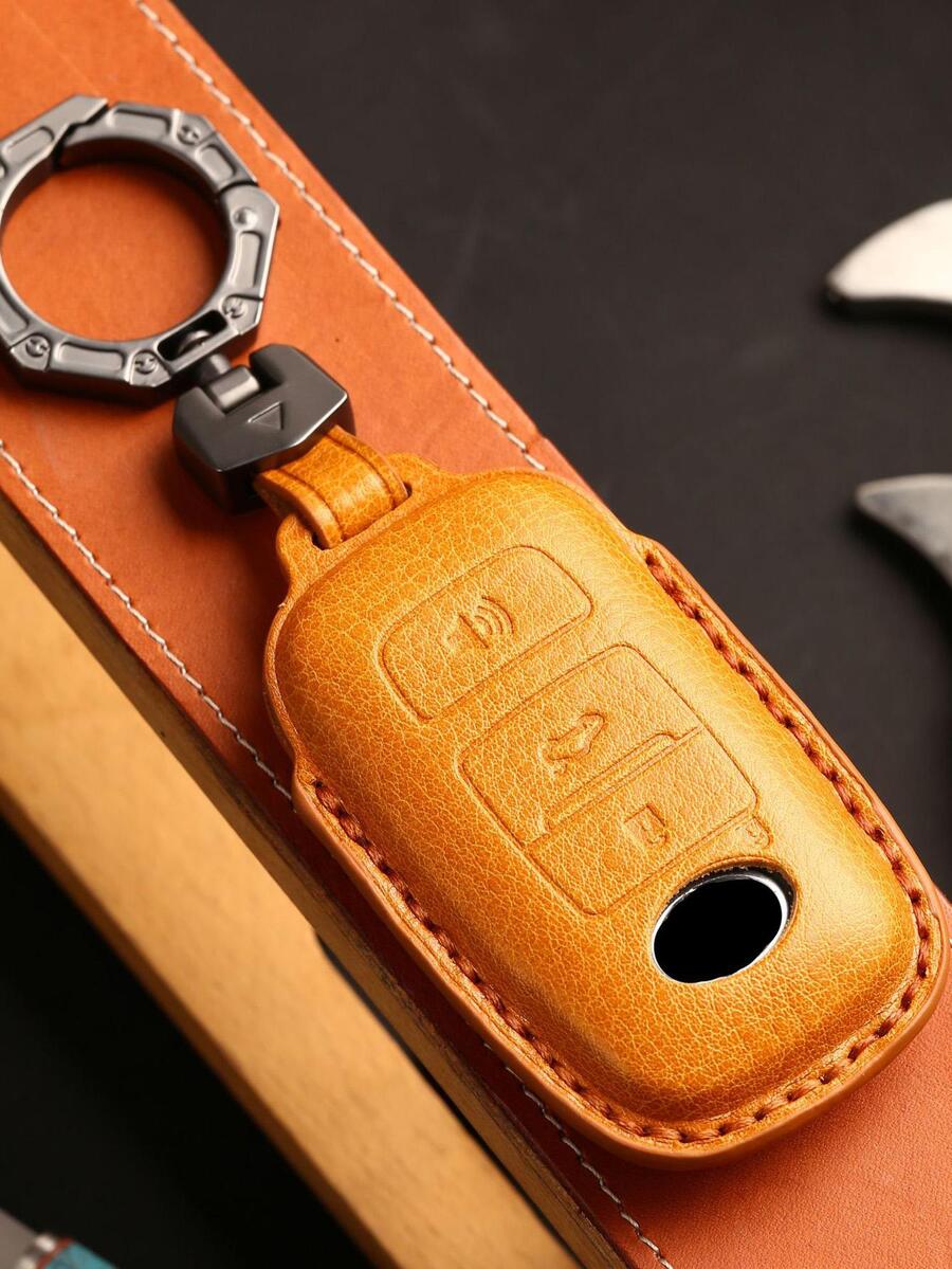Funda de llave de coche compatible con - Marrón - Ver 1