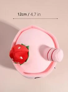 1PC Biểu Thức Thêu Trà Sữa Thiết Kế Thú Cưng Đồ Chơi Sang Trọng - Hồng - Xem 6