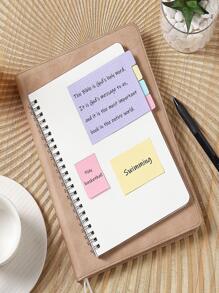 1 Set de de colores Cuaderno Funda desgarrable Nota adhesiva combinación , adecuado para estudiantes , profesores , , familias ,