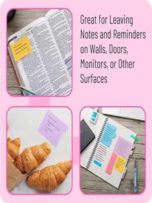 1 Set de de colores Cuaderno Funda desgarrable Nota adhesiva combinación , adecuado para estudiantes , profesores , , familias ,