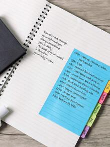 1 Set de de colores Cuaderno Funda desgarrable Nota adhesiva combinación , adecuado para estudiantes , profesores , , familias ,
