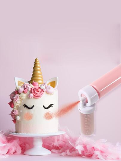 1 Set Pistola de rociado manual para decorar pasteles, Herramienta de decoración de rociado de masa para hornear DIY, Kit de pistola de rociado para pasteles, Adecuado para decorar cupcakes, galletas y postres de cocina