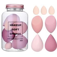 Bọt biển trang điểm & , 7pcs Sử dụng kép Ướt Và Khô Bột Puff Mỹ phẩm Bọt biển Trang điểm Máy xay - Hồng - Xem 1