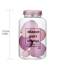 Bọt biển trang điểm & , 7pcs Sử dụng kép Ướt Và Khô Bột Puff Mỹ phẩm Bọt biển Trang điểm Máy xay - Hồng - Xem 4