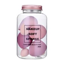 Bọt biển trang điểm & , 7pcs Sử dụng kép Ướt Và Khô Bột Puff Mỹ phẩm Bọt biển Trang điểm Máy xay - Hồng - Xem 2