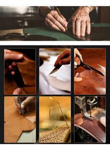 1 件男女通用 20 毫米 22 毫米软皮表带，适用于三星 Galaxy Watch、Watch GT 2 42 毫米 46 毫米、Amazfit GTR 47 毫米 - 黑色 - 查看 5