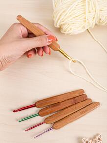 1套裝的竹子手柄勾織掛鉤 - 彩色 - 查看 2