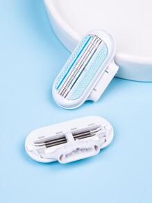 4片刀片/女士比基尼脱毛剃毛3层不锈钢刀片可更换手动剃须刀片