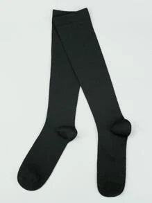 Sports Outdoor Black Compression Sports Knee-High Socks - Black - View 3