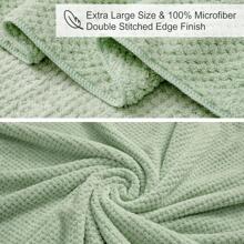 8-Piece Bath Towels Set,2 Oversized Large Bath Towels Sheet,2 Hand Towels and 4 Washcloths - 600 GSM Soft Luxury Towel Set,Highly Absorbent Quick Dry Towel Collection for Bathroom,Hotel and Spa - 綠色 - 查看 7