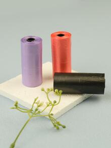 3 rollos Bolsa de basura portátil de colores de mascota - Multicolor - Ver 3