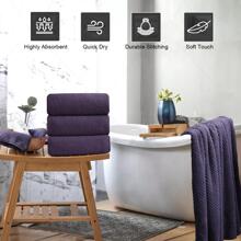 8-Piece Bath Towels Set,2 Oversized Large Bath Towels Sheet,2 Hand Towels and 4 Washcloths - 600 GSM Soft Luxury Towel Set,Highly Absorbent Quick Dry Towel Collection for Bathroom,Hotel and Spa - 淺灰紫 - 查看 6