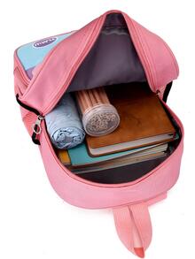 Niños Mochila funcional oso & con patrón de arcoíris con diseño de oreja cremallera dulce - Rosa - Ver 5