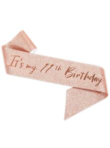 2件組 11歲生日披肩與皇冠套組，玫瑰金生日披肩與皇冠，11歲生日禮物，適用於11歲生日派對、聖誕節及其他場合 - 玫瑰金 - 查看 4