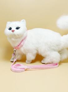 1入組寵物項圈&牽引繩套裝 - 粉色 - 查看 1
