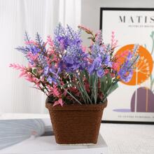 1pc Brown Plastic Planter Pot Container - Coffee Brown - View 4