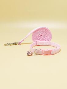 1入組寵物項圈&牽引繩套裝 - 粉色 - 查看 3