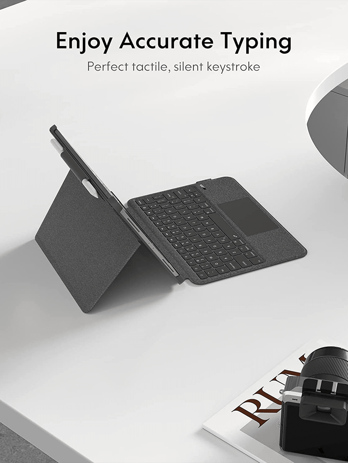 CHESONA Detachable iPad Pro 11inch Case with Keyboard (4th Gen 2022), MultiTouch