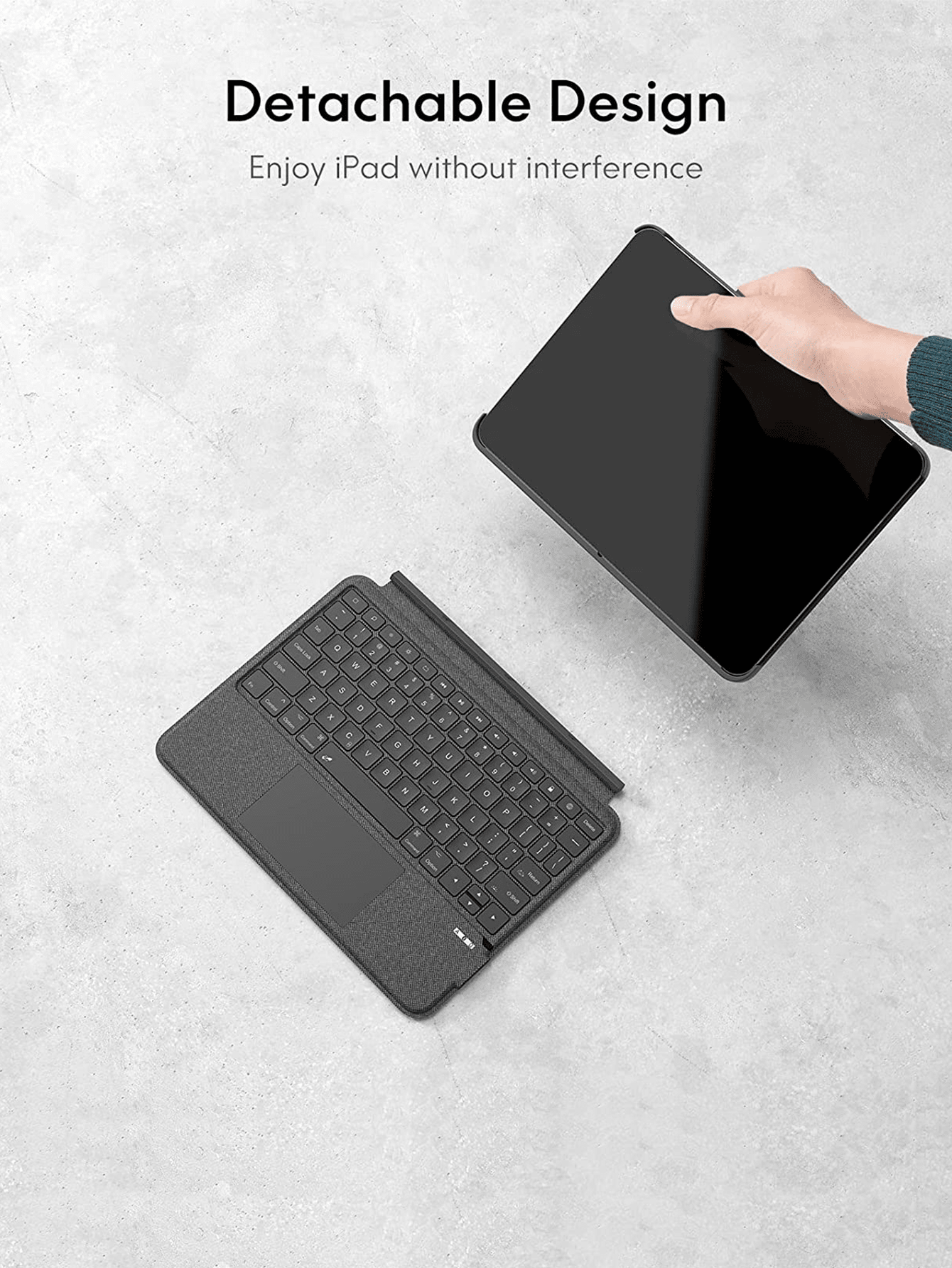 CHESONA Detachable iPad Pro 11inch Case with Keyboard (4th Gen 2022), MultiTouch