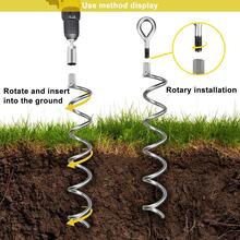 4 Pack Of 16.3 Inch Spiral Ground Anchor Heavy Duty Earth Anchor Kit For Tents, Trampoline, Garden Fence, Sheds, Swings, Canopies, Dog Tie Out Stake