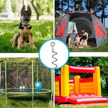 4 Pack Of 16.3 Inch Spiral Ground Anchor Heavy Duty Earth Anchor Kit For Tents, Trampoline, Garden Fence, Sheds, Swings, Canopies, Dog Tie Out Stake