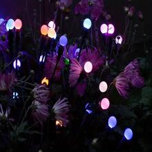 1 Set Outdoor Solar Firefly Colorful Decorative Light String, Creative Yard Garden Atmosphere Lamp, Lawn Ground Stake Light