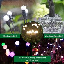 1 Set Outdoor Solar Firefly Colorful Decorative Light String, Creative Yard Garden Atmosphere Lamp, Lawn Ground Stake Light