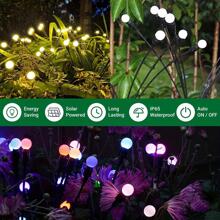 1 Set Outdoor Solar Firefly Colorful Decorative Light String, Creative Yard Garden Atmosphere Lamp, Lawn Ground Stake Light