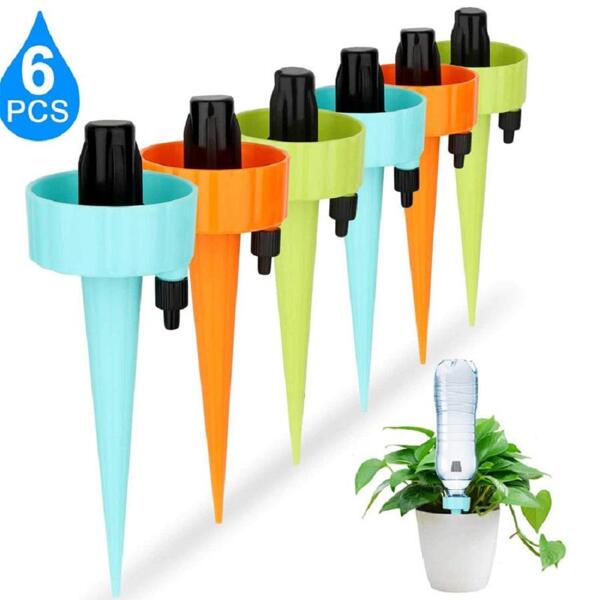 6pcs/Set Drip Irrigation Flowers Garden Automatic Plants Pots Set Home Drippers Greenhouse Watering System Sprinkler
