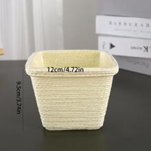 1pc Brown Plastic Planter Pot Container - Coffee Brown - View 5