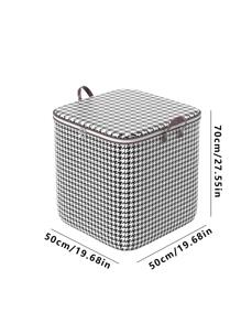 Công suất lớn Ca rô Quilt Quần áo Túi lưu trữ có khóa kéo để chống ẩm và chống nấm mốc - Nhiều màu - Xem 4