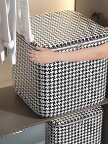 Công suất lớn Ca rô Quilt Quần áo Túi lưu trữ có khóa kéo để chống ẩm và chống nấm mốc - Nhiều màu - Xem 2