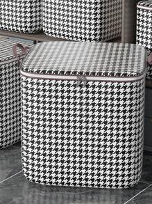 Công suất lớn Ca rô Quilt Quần áo Túi lưu trữ có khóa kéo để chống ẩm và chống nấm mốc - Nhiều màu - Xem 5