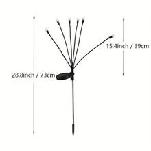 1 Set Outdoor Solar Firefly Colorful Decorative Light String, Creative Yard Garden Atmosphere Lamp, Lawn Ground Stake Light