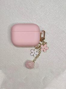 Minimalist Flower Design Compatible With AirPods Protection Case, Apple Bluetooth Liquid Silicone Earphone Cover