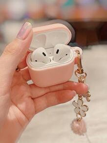 Minimalist Flower Design Compatible With AirPods Protection Case, Apple Bluetooth Liquid Silicone Earphone Cover