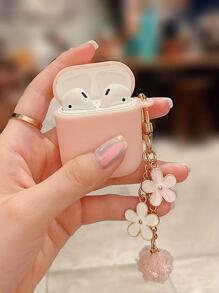 Minimalist Flower Design Compatible With AirPods Protection Case, Apple Bluetooth Liquid Silicone Earphone Cover