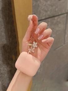 Minimalist Flower Design Compatible With AirPods Protection Case, Apple Bluetooth Liquid Silicone Earphone Cover