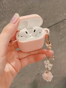 Minimalist Flower Design Compatible With AirPods Protection Case, Apple Bluetooth Liquid Silicone Earphone Cover
