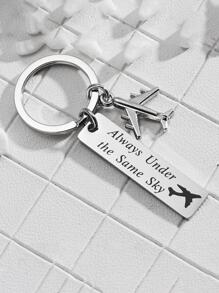 Móc khóa máy bay đường phố Phụ kiện ô tô Túi xách Ba lô cho trường học Ý tưởng quà tặng Giáng sinh Y2k dễ thương theo phong cách Goth - Bạc - Xem 1