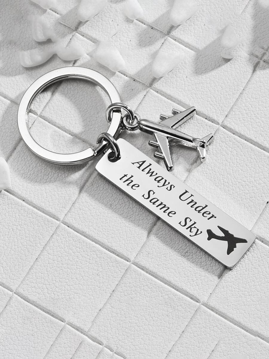 Móc khóa máy bay đường phố Phụ kiện ô tô Túi xách Ba lô cho trường học Ý tưởng quà tặng Giáng sinh Y2k dễ thương theo phong cách Goth - Bạc - Xem 1