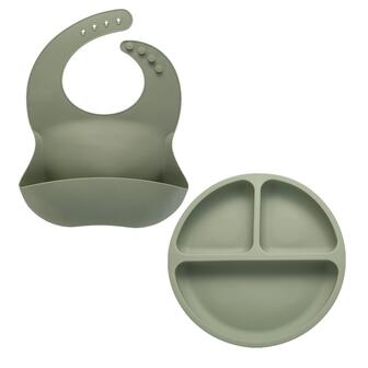 2入組/套餐託盤帶可調節圍兜