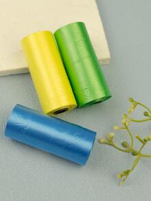 3 rollos Bolsas de colores portátil de mascota desperdiciar - Multicolor - Ver 2