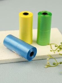 3 rollos Bolsas de colores portátil de mascota desperdiciar - Multicolor - Ver 3