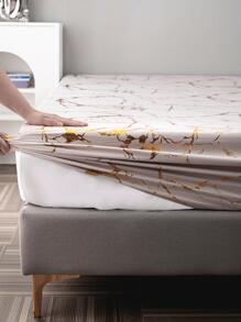 3入組大理石紋樣式印花床單帶金箔 - 咖啡棕 - 查看 7