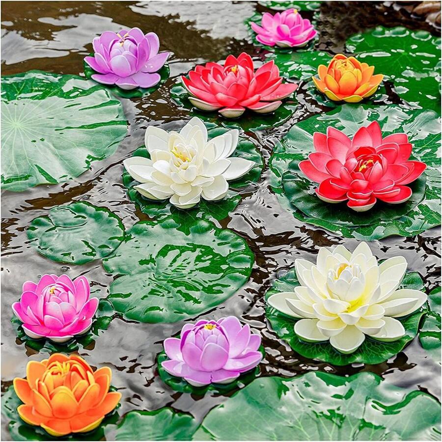 5 bông sen nhân tạo PE - Nhiều màu - Xem 1